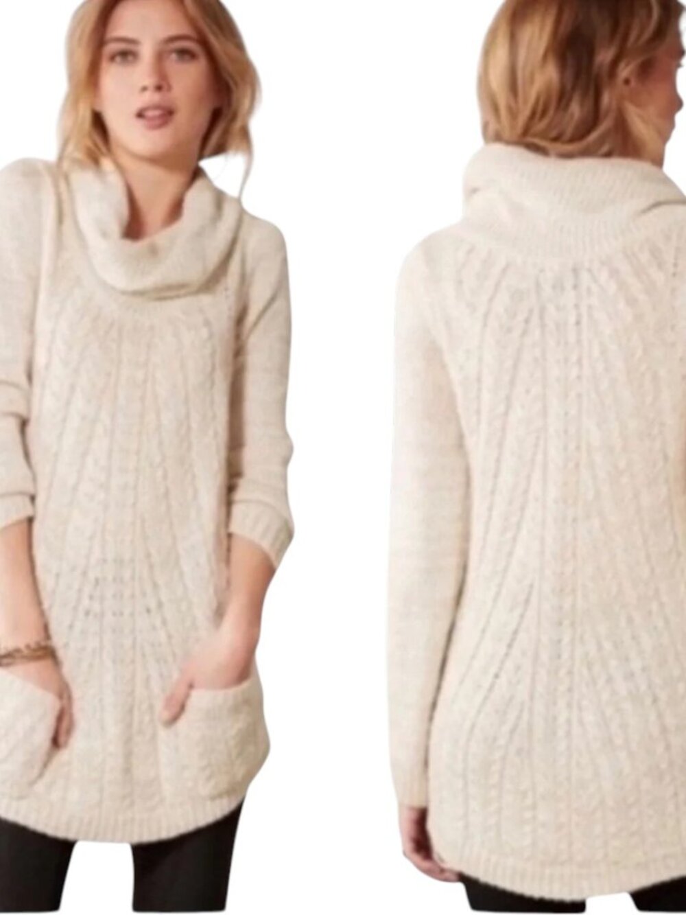Anthropologie Guinevere Cowl Neck Sweater Womens XS UK6 Pink Wool Mohair Blend